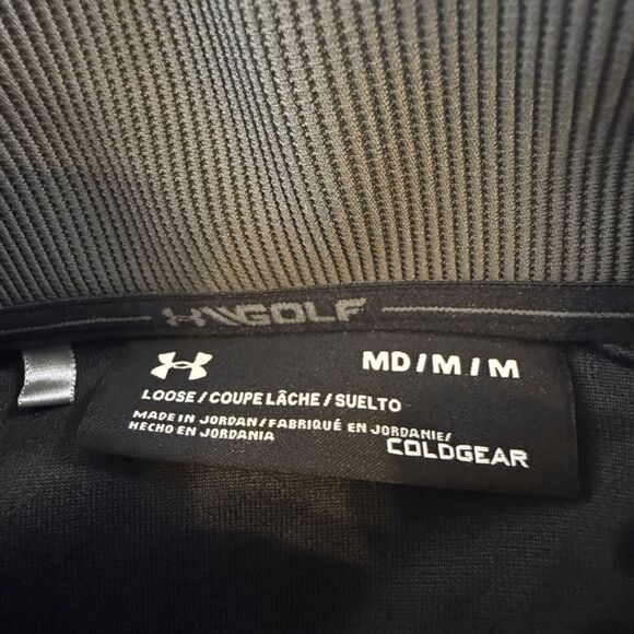 Under Armour Men's Golf Storm Fleece 1/4 Snap Mock Neck Sweater Gray Size Medium - Picture 5 of 8